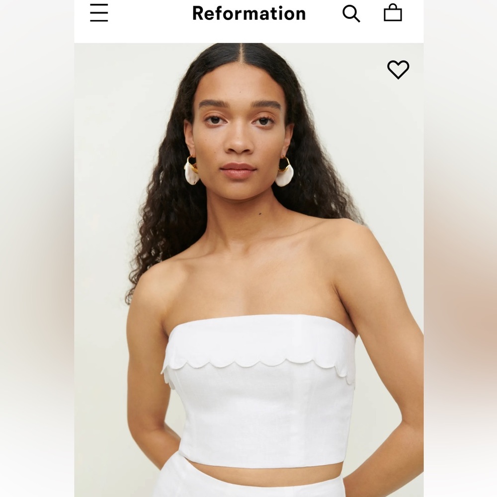 Reformation Lizzi Linen Top